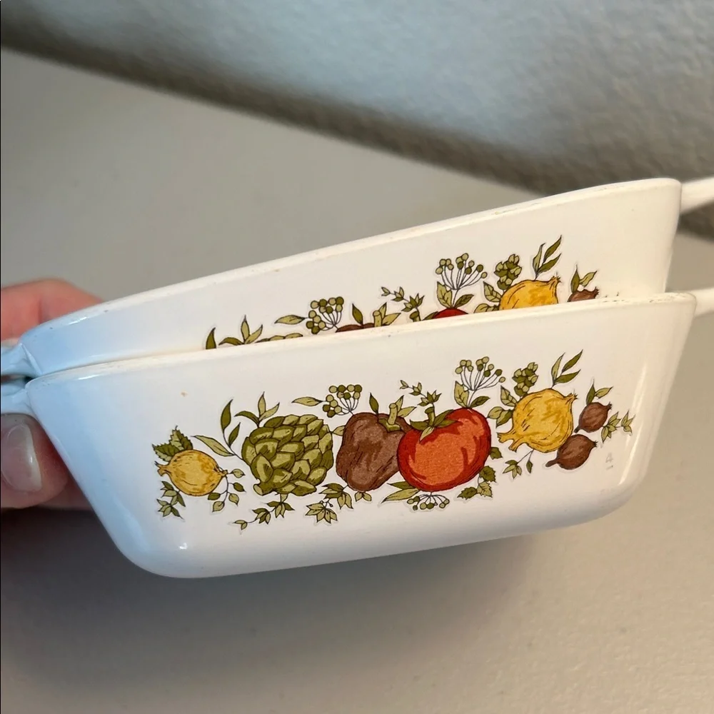 Vintage CorningWare Spice of Life P-41-B Petite Casserole Dish Set 1¾ Cup